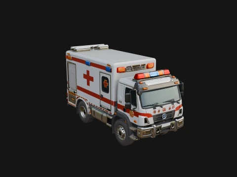 Ambulance Truck Model Design 2 - 3D Print Model 3D Принт Модель