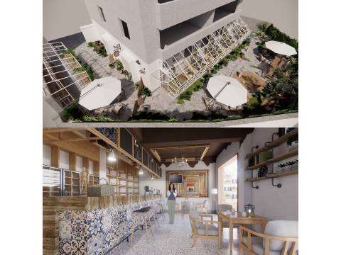 Restaurant Coffee Shop-B1 3D Model