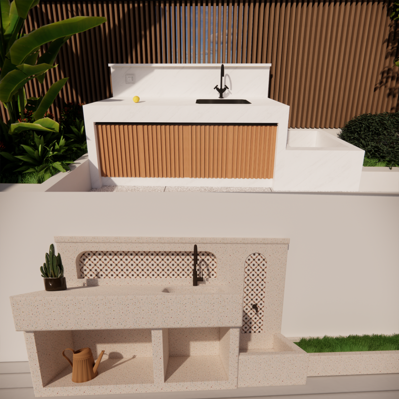 Bathroom Cabinet With Sink -B1 3D Model .c4d .max .obj .3ds .fbx .stl .blend