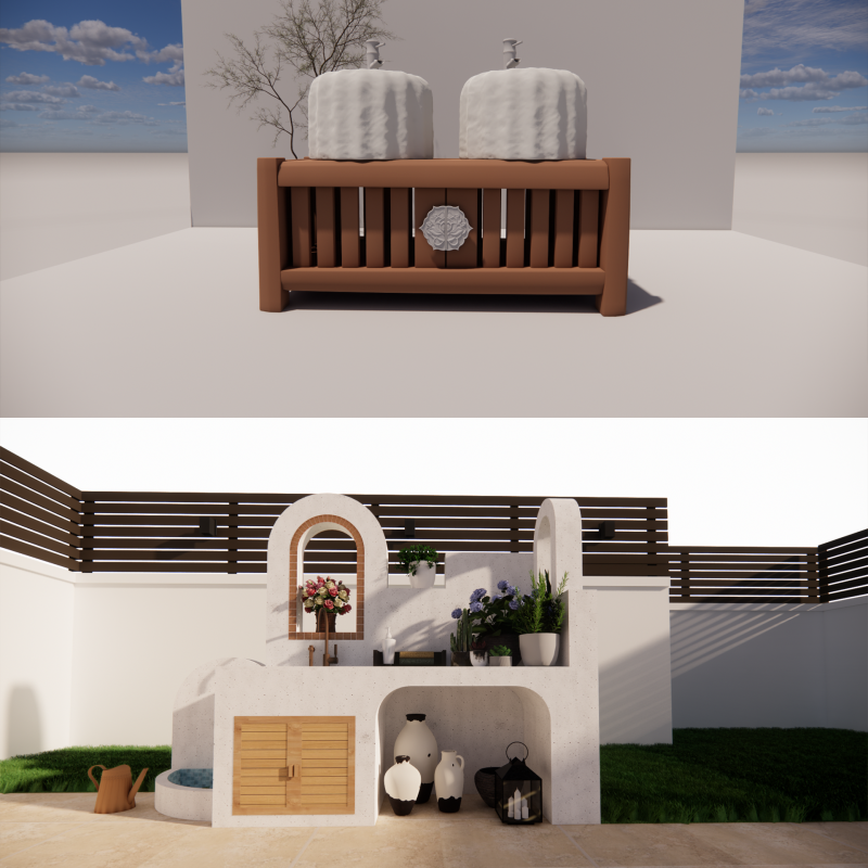 Bathroom Cabinet With Sink -B2 3D Model .c4d .max .obj .3ds .fbx .stl .blend 