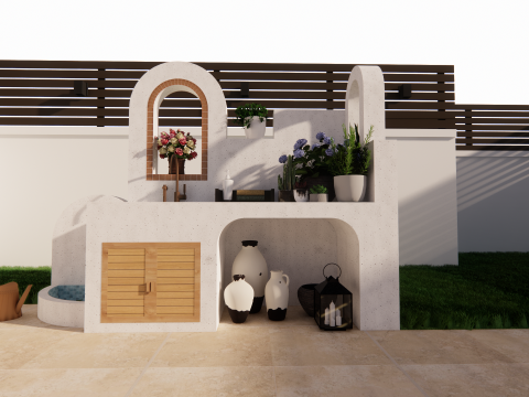 Bathroom Cabinet With Sink -B2 3D Model