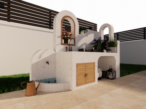 Bathroom Cabinet With Sink -B2 3D Model