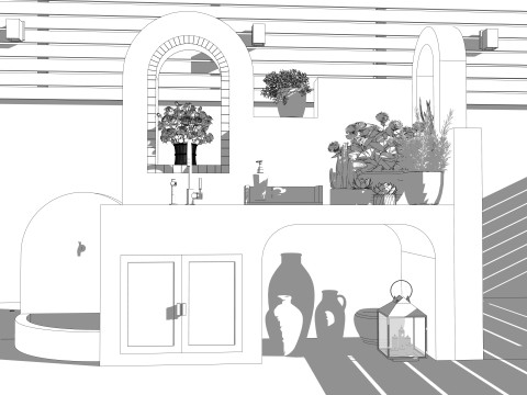 Bathroom Cabinet With Sink -B2 3D Model