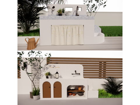 Bathroom Cabinet With Sink -B3 3D Model