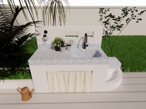 Bathroom Cabinet With Sink -B3 3D Model