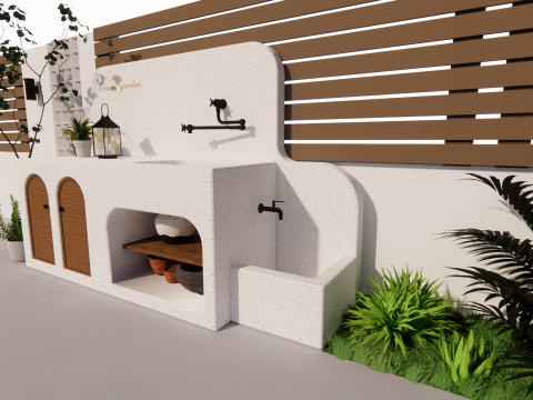 Bathroom Cabinet With Sink -B3 3D Model