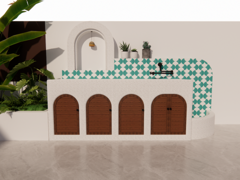 Bathroom Cabinet With Sink -B5 3D Model