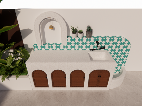 Bathroom Cabinet With Sink -B5 3D Model