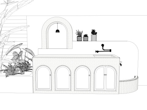 Bathroom Cabinet With Sink -B5 3D Model