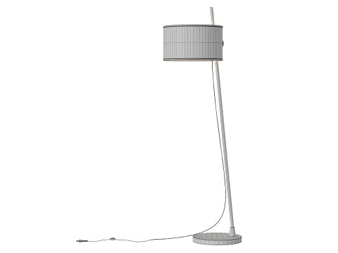 MILAN Linood E27 Wood Floor Lamp 3D Model