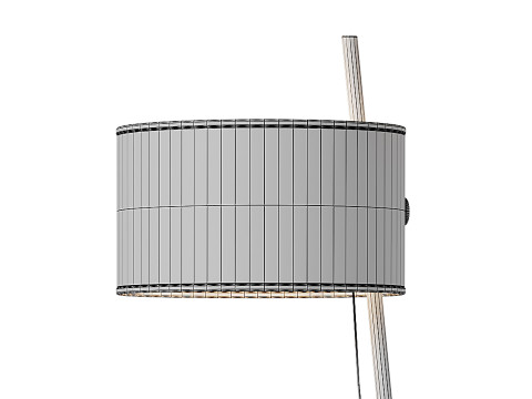 MILAN Linood E27 Wood Floor Lamp 3D Model