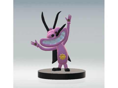 Cute Pink Fantasy Creature 3D Character Modèle 3D