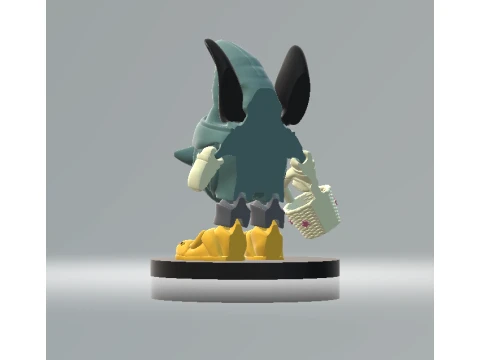 Cute Gnome Character with Basket 3D Model