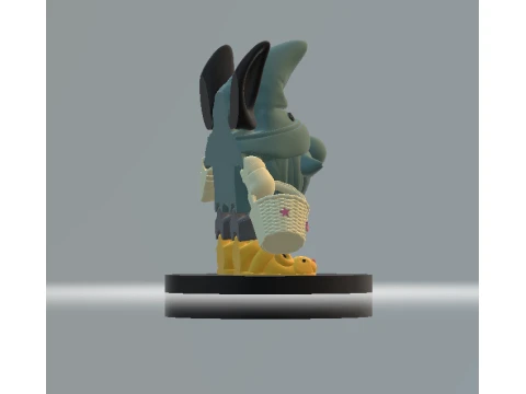 Cute Gnome Character with Basket 3D Model