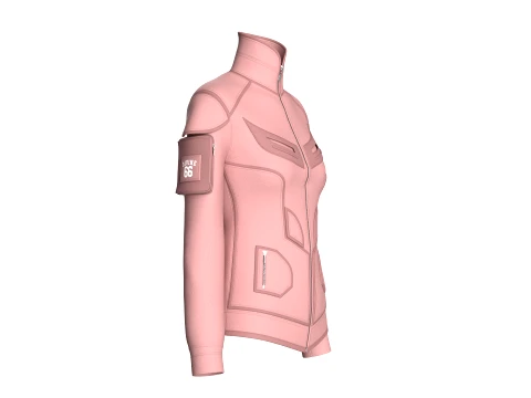 Girls Tactical Jacket With Zip Pocket 3D Model