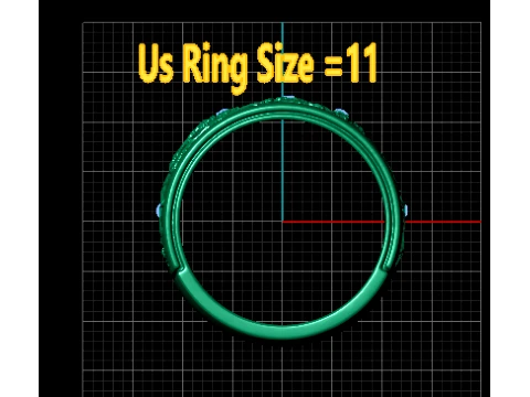 Floral Diamond Gold Band Ring 3D Model
