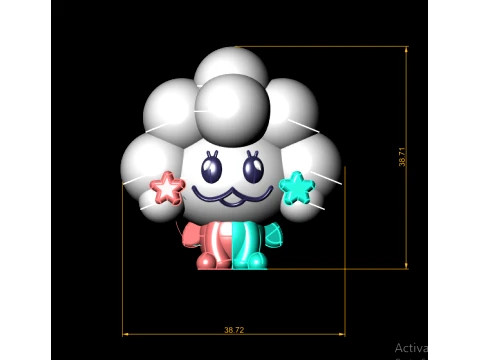 Cute Cloud Character - 3D Printable Anime Figure 3D Print Model