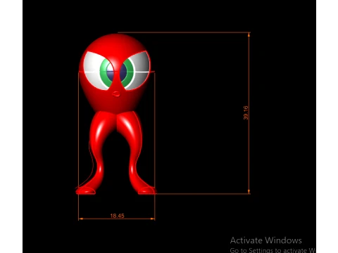 Chibi Red Octopus Pair - Desk Toy Collectible STL 3D Print Model