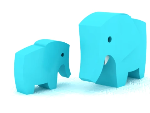 Chibi Elephant Figure - Cute Safari Animal STL 3D Print Model