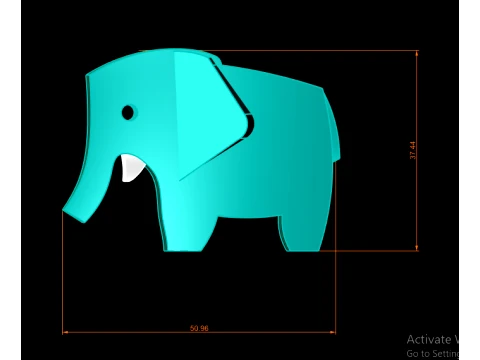 Chibi Elephant Figure - Cute Safari Animal STL 3D Print Model