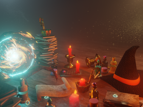 Witch Elements Pack 3D Model