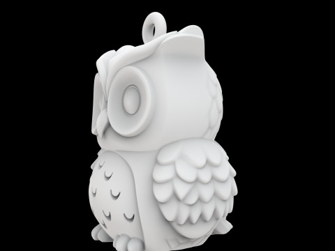 Cute Owl Figurine 3D Print Model Adorable Animal 3D Model
