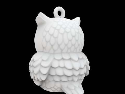 Cute Owl Figurine 3D Print Model Adorable Animal 3D Model