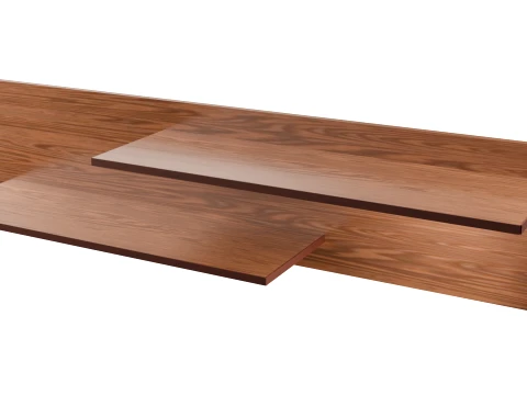 Shelving Wall Wooden 3D Model