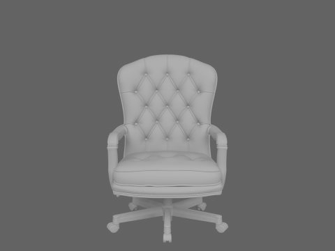Premium Leather Banker Chair Executive Seating 3D Model