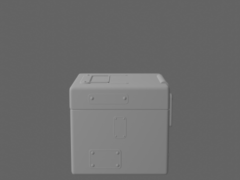 3D Premium Stainless Steel Bank Deposit Box Security Features and 3D Model