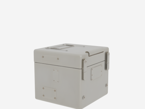 3D Premium Stainless Steel Bank Deposit Box Security Features and 3D Model