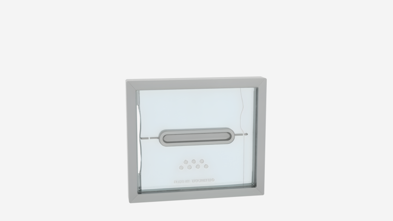 Modern 3D Glass Bank Partition Aluminum Frame 3D Model .c4d .max .obj .3ds .fbx .stl .blend 