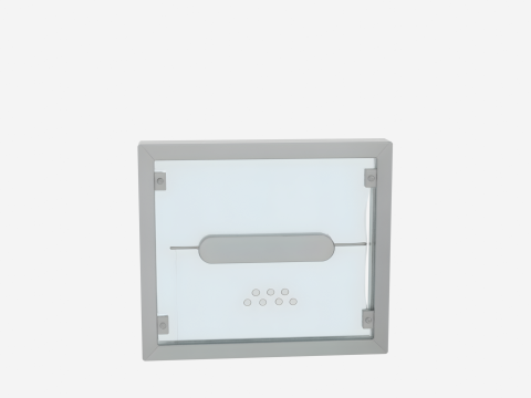 Modern 3D Glass Bank Partition Aluminum Frame 3D Model