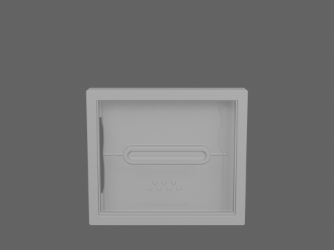 Modern 3D Glass Bank Partition Aluminum Frame 3D Model