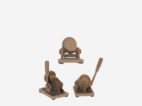 Professional Bronze Bank Seal Embosser Engraved Logo 3D Model