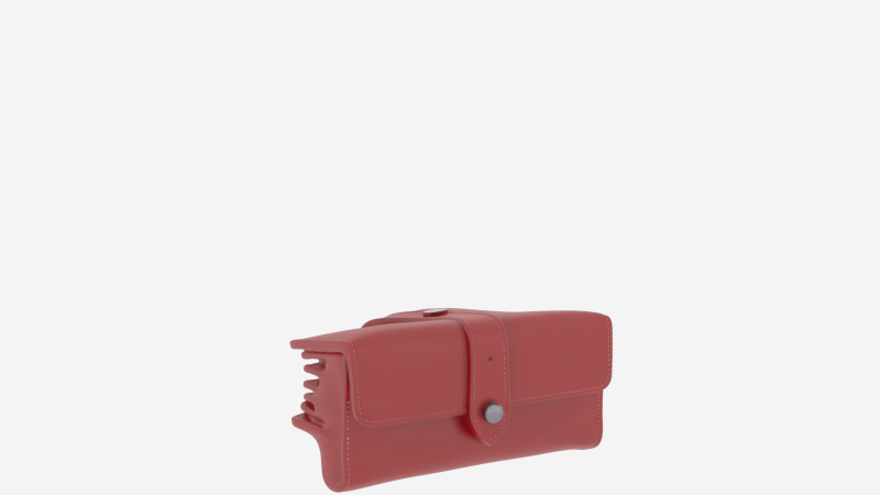 3D Leather Personal Finance Checkbook Holder Card Slots and Pen 3D Model .c4d .max .obj .3ds .fbx .stl .blend 