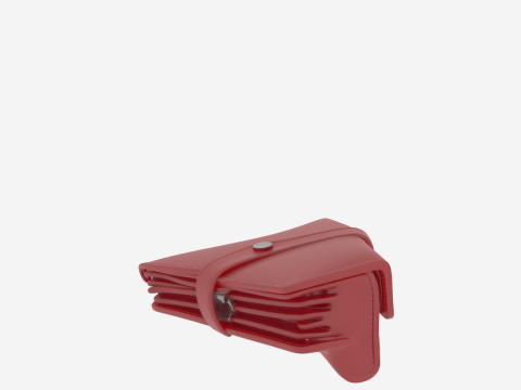 3D Leather Personal Finance Checkbook Holder Card Slots and Pen 3D Model