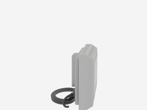 Detailed 3D aluminum LED queue display for banking 3D Model