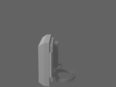 Detailed 3D aluminum LED queue display for banking 3D Model