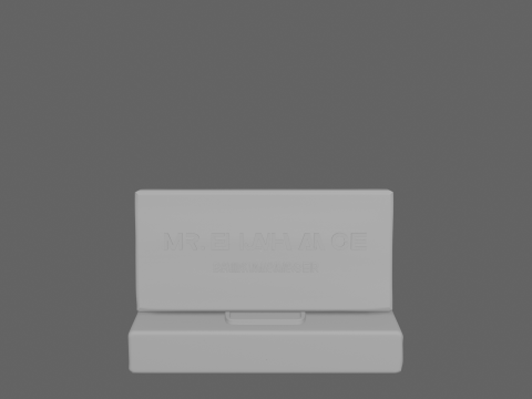 3D Executive Bank Manager Desk Nameplate Brass Marble Base 3D Model