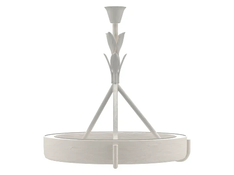 White Plaster Chandelier Modèle 3D