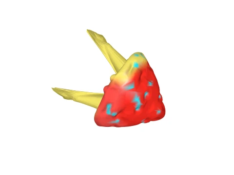 Red hole mushroom 3D Model