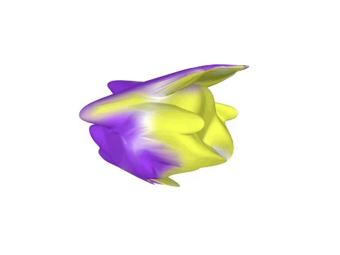 Monster yellow blue 3D Model