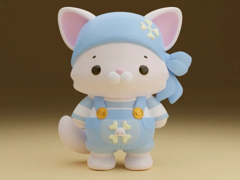 Pirate cat 3D 打印模型
