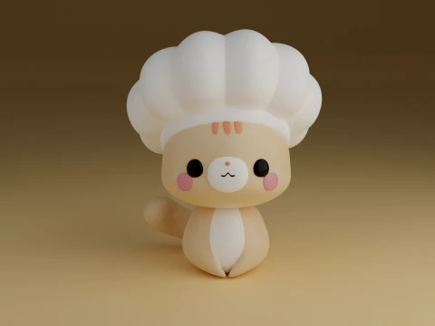 Cat chef 3D 打印模型