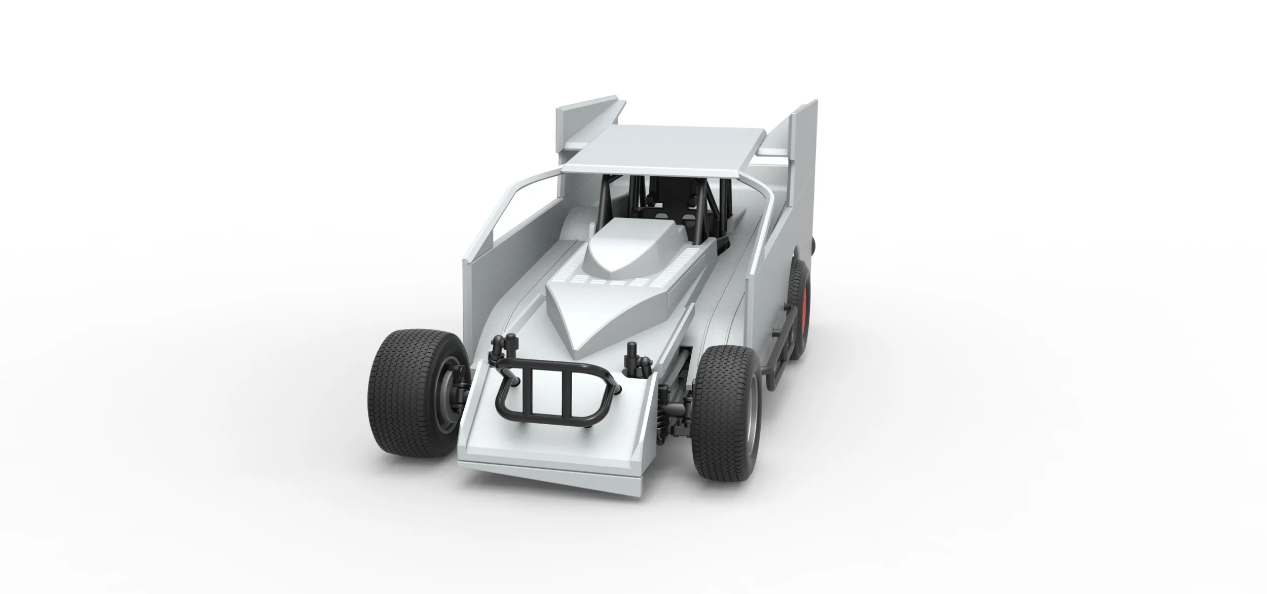 Northeast Outlaw Dirt Modified stock car V1 Scale 1 to 25 3D Print Model .c4d .max .obj .3ds .fbx .stl .blend