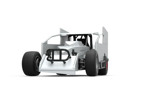 Northeast Outlaw Dirt Modified stock car V1 Scale 1 to 25 3D Print Model
