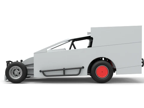 Northeast Outlaw Dirt Modified stock car V1 Scale 1 to 25 3D Print Model