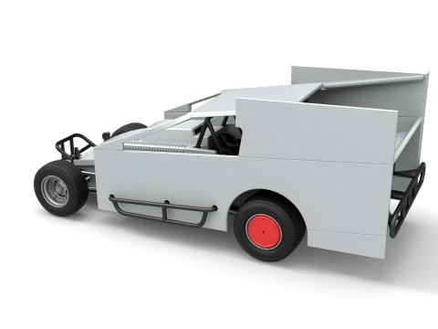 Northeast Outlaw Dirt Modified stock car V1 Scale 1 to 25 3D Print Model