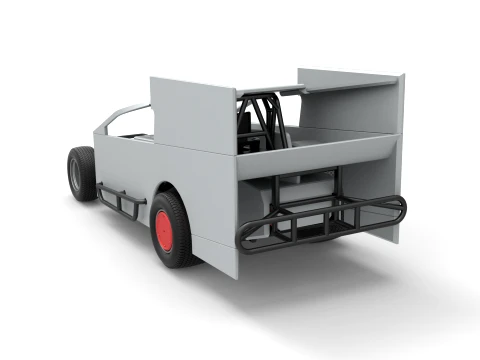 Northeast Outlaw Dirt Modified stock car V1 Scale 1 to 25 3D Print Model